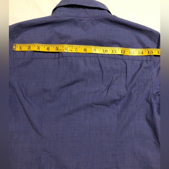 LL Bean blue, fitted with ruffle placket, S, button up shirt - Picture 11 of 13